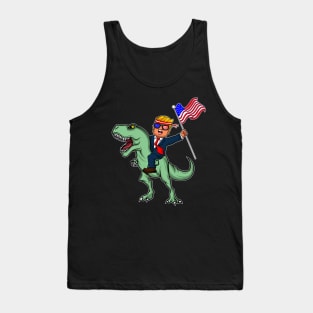 T-Rex Trump Dinosaur USA Gift Tank Top